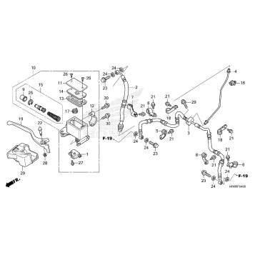 FRONT BRAKE MASTER       CYLINDER