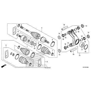REAR KNUCKLE + REAR DRIVESHAFT