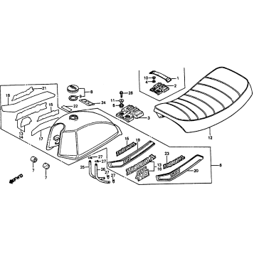 FUEL TANK + SEAT 79-82