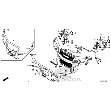 FRONT GRILLE@FRONT BUMPER