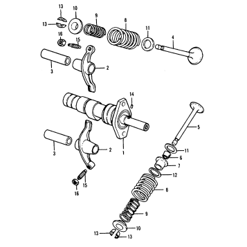 CAMSHAFT + VALVE
