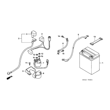 BATTERY (TRX500FA/FGA'05)
