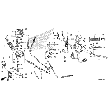 HANDLE LEVER + SWITCH + CABLE