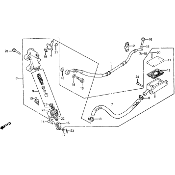 REAR BRAKE MASTER CYLINDER
