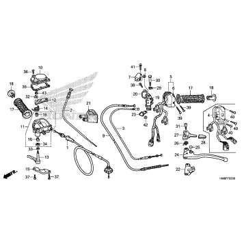 HANDLE LEVER + SWITCH + CABLE