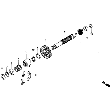 KICK STARTER SPINDLE