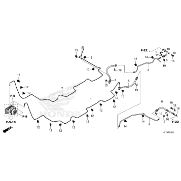 REAR BRAKE PIPE@REAR     BRAKE HOSE (2)