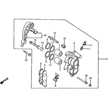 FRONT BRAKE CALIPER (2)