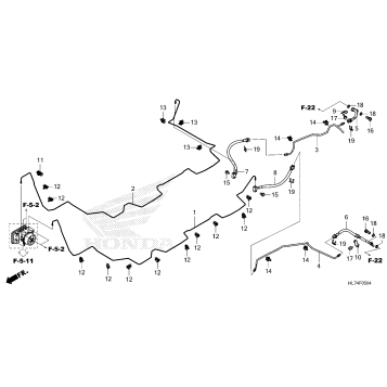 REAR BRAKE PIPE@REAR     BRAKE HOSE (3)