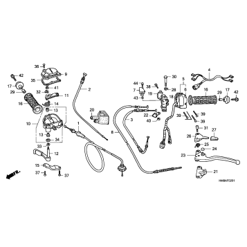 HANDLE LEVER + SWITCH + CABLE ('05)