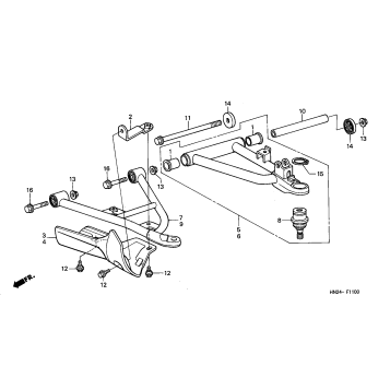 FRONT ARM (TRX500FA'01-'04/FGA'04)