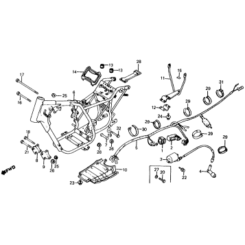 ATC185S FRAME + WIRE HARNESS 81-83