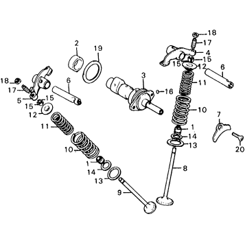 CAMSHAFT + VALVE