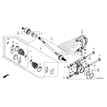 REAR KNUCKLE@REAR        DRIVESHAFT