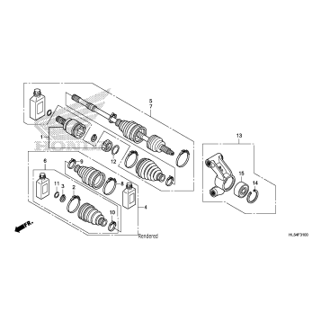 REAR KNUCKLE@REAR        DRIVESHAFT