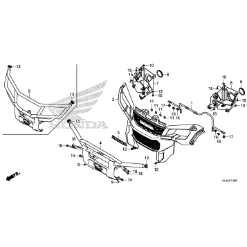 FRONT GRILLE@FRONT BUMPER