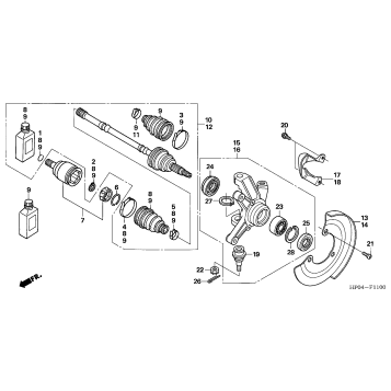 KNUCKLE (TRX500FE/FM)