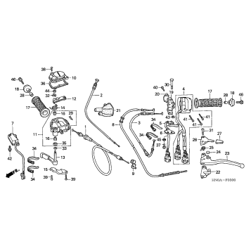 HANDLE LEVERS@SWITCHES   @CABLES (TRX450FE)
