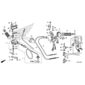 HANDLE LEVER@SWITCH@CABLE