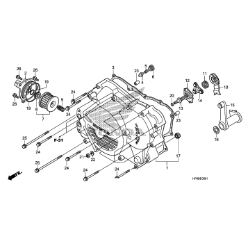 FRONT CRANKCASE COVER (TRX500FM/FPM)