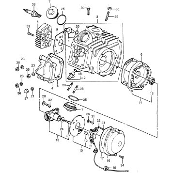 CYLINDER HEAD + CYLINDER HEAD COVER
