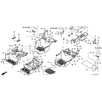 SEAT BOTTOM COVER@REAR   CONSOLE