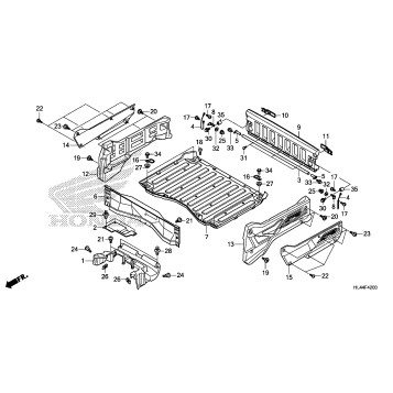 BED PLATE@REAR GATE      (SXS1000M3/M3P)