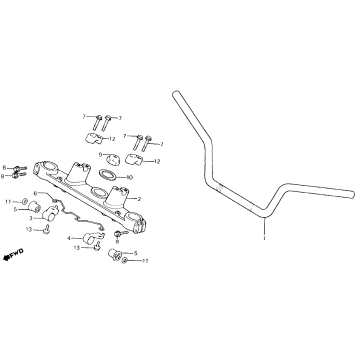 HANDLEBAR + TOP BRIDGE