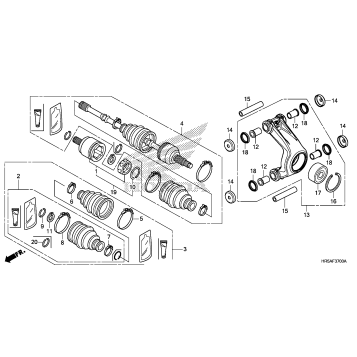 REAR KNUCKLE@REAR DRIVE  SHAFT