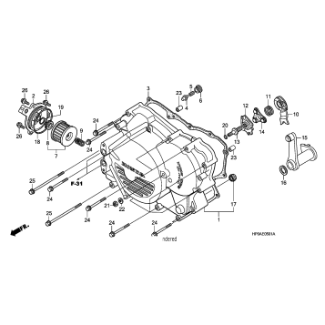 FRONT CRANKCASE COVER (TRX500FM)