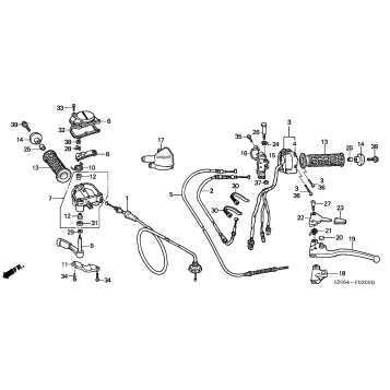 HANDLE LEVERS + SWITCHES + CABLES ('01-'05)