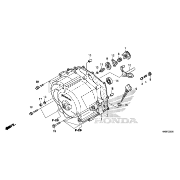 FRONT CRANKCASE COVER (TRX250TM)