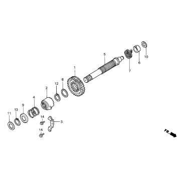 KICK STARTER SPINDLE