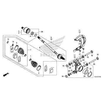 REAR KNUCKLE@REAR        DRIVESHAFT