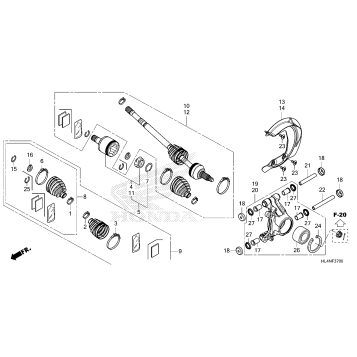 REAR KNUCKLE@REAR        DRIVESHAFT