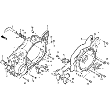 CRANKCASE COVER, RR.
