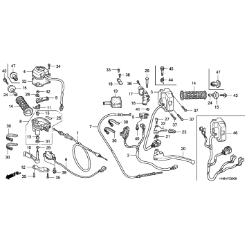 HANDLE LEVERS + SWITCHES + CABLES