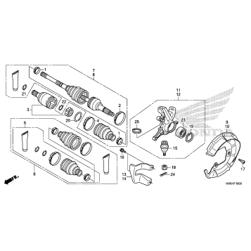 FRONT KNUCKLE + FRONT DRIVE SHAFT