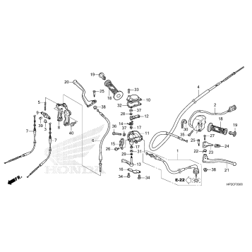 HANDLE LEVER@SWITCH@CABLE