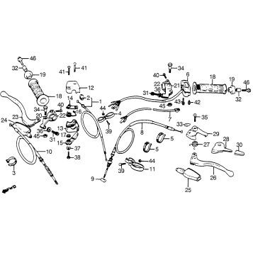 CONTROL LEVERS + CABLES + SWTICHES