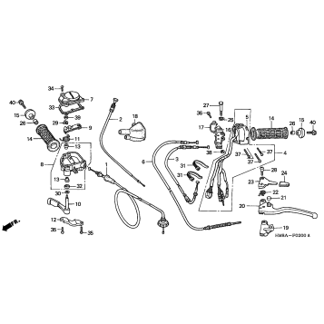 HANDLE LEVERS + SWITCHES + CABLES ('02-'04)