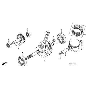 PISTON + RINGS + CRANKSHAFT +