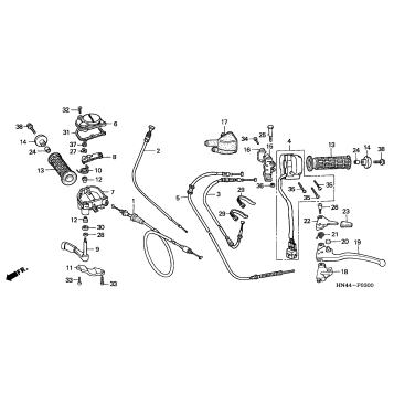 HANDLE LEVERS + SWITCHES + CABLES
