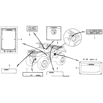 TRX 200DCAUTION LABEL 92