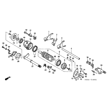 GEARSHIFT DRUM (TRX300EX'01-'06)