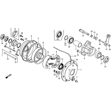 REAR BRAKE DRUM 79-83