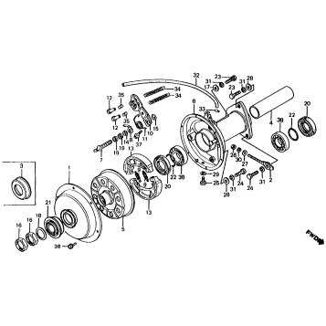 ATC185S REAR BRAKE DRUM 81-83