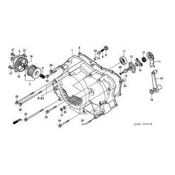 FRONT CRANKCASE COVER    (TRX450FM)