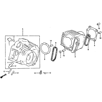 CYLINDER HEAD + CYLINDER