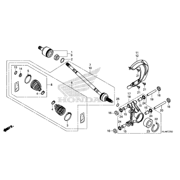 REAR KNUCKLE@REAR        DRIVESHAFT